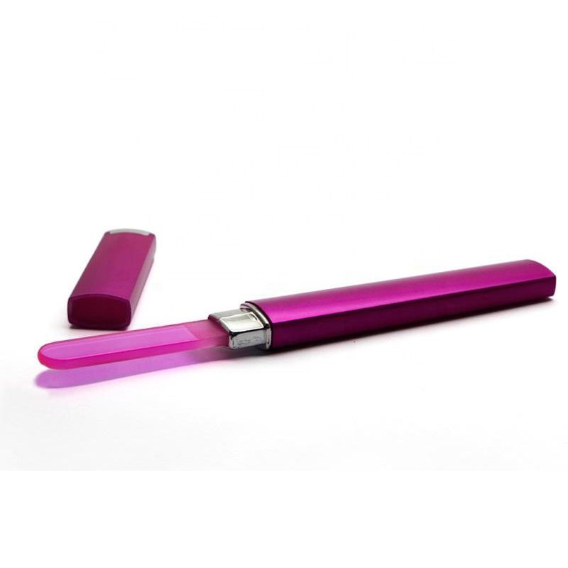 New Top Quality Crystal Glass Nail File With Companion Hard Case, Various Colors For Choosing