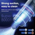 New Wireless Handheld Car Vaccum Cleaner 3500Pa Mini Portable USB Rechargeable Home Car Cleaner with