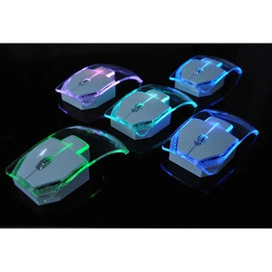 Newest Transparent Luminous Colorful Lights Wireless Mouse 2.4G Wireless Mice Mouse for Laptop PC