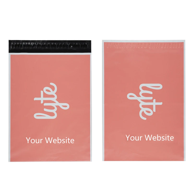 No smell polyethylene express shipping custom logo patterned customised small cute pink mailing bags