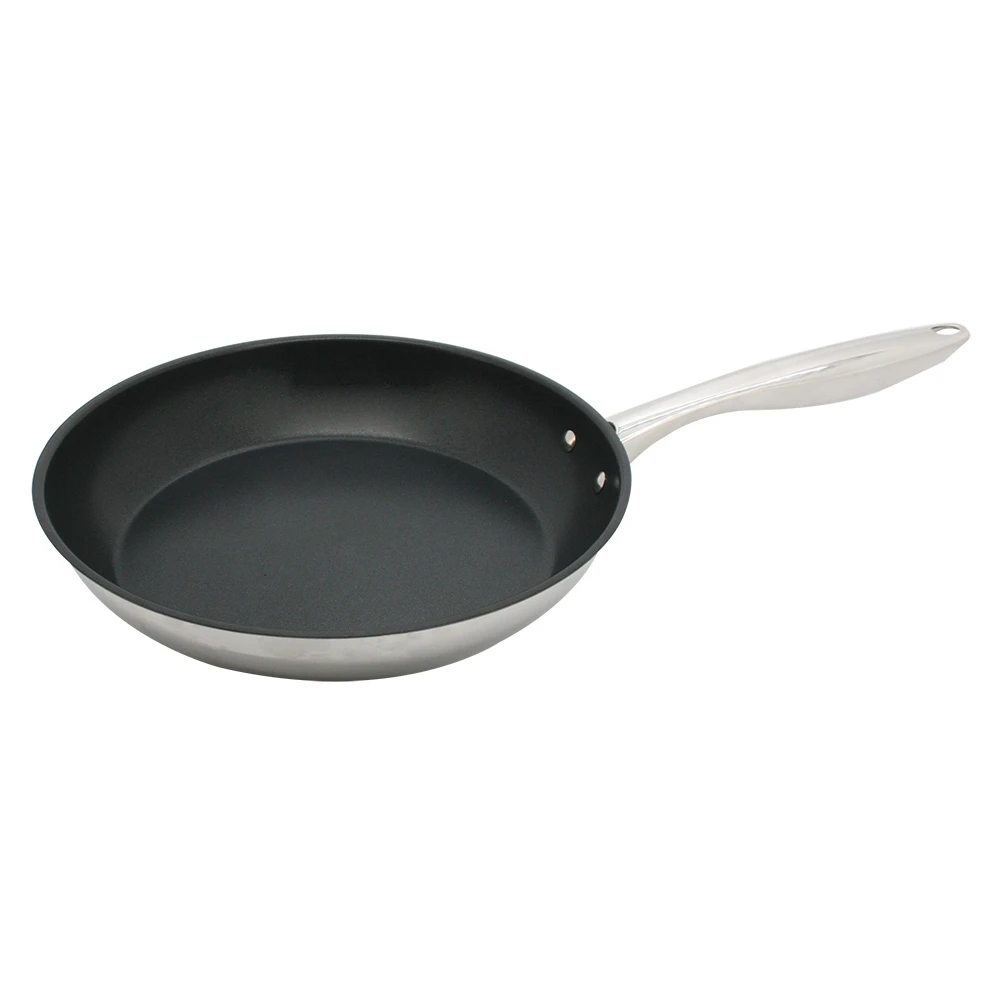 Non-stick Round Frying Pan Stainless Steel Flat Frying Pan Stain Steel Fry Pan