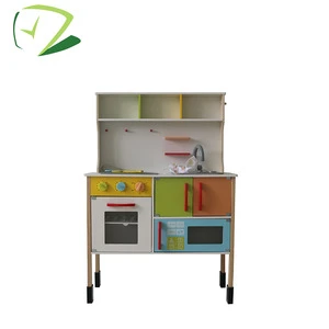 Non-toxic paint cheap children baby wooden kitchen play sets for 3-6 years of age
