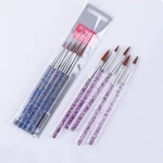 Oem 100% Germany Acrylic Size 5 Size Gel Nail Brush Nail Painting Brush Pen Set NB-470