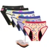 OEM absorbent high waist teenage menstrual underwear 4 layers period panties