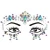 Import OEM custom face jewels amazing crystal stones Eyeliner Tattoo rhinestone eyes sticker from China