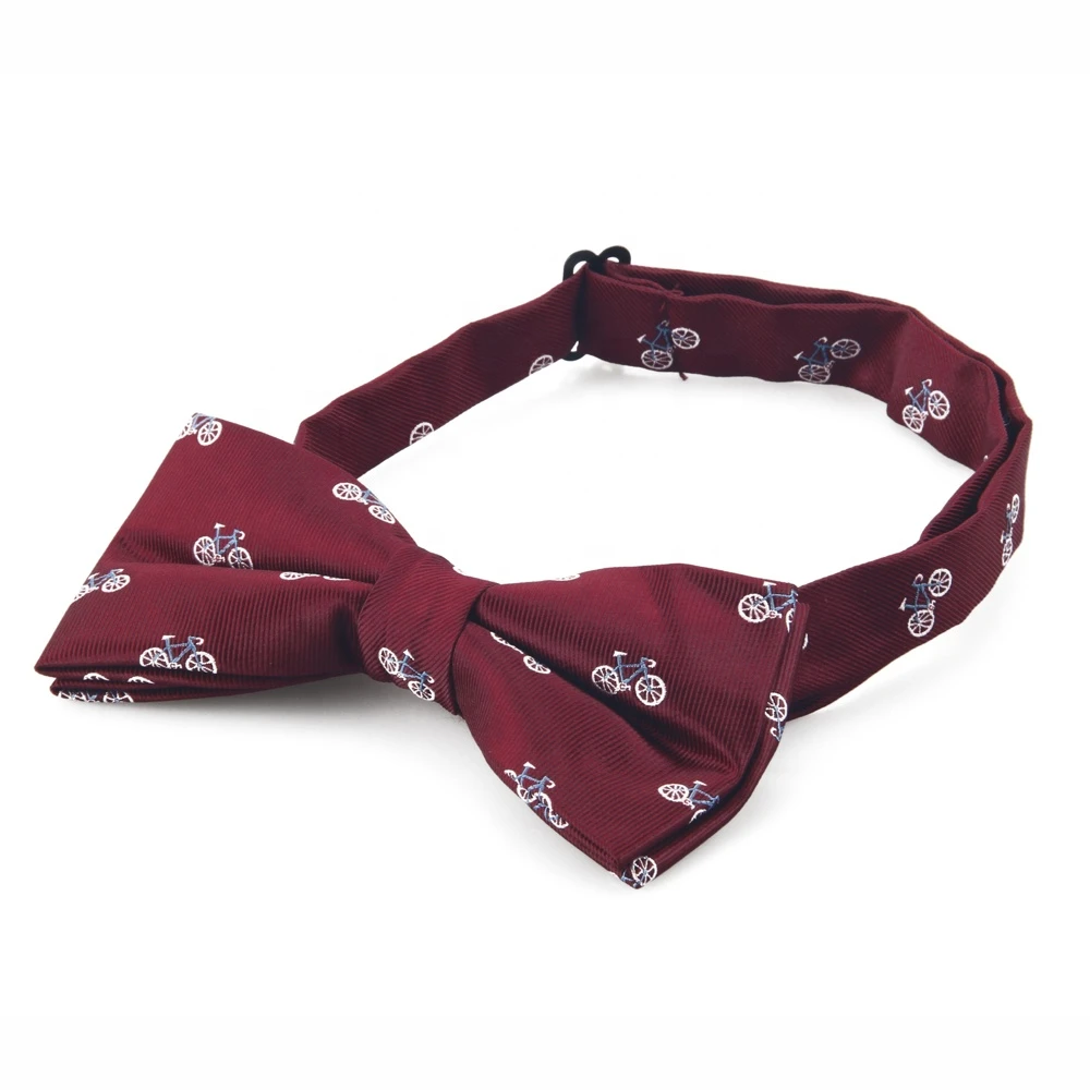 OEM Fashion Polyester Woven Plain Dyed Bow Tie Kids
