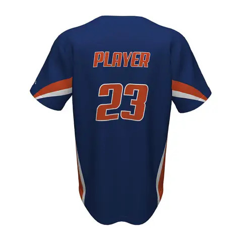 OEM 100% Polyester Custom Baseball Jersey Automated Cutting Technique Sportswear T-Shirt for Men and Women