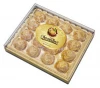 OEM sweet snacks golden chocolate crispy wafer coating peanut / hazelnut