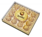OEM sweet snacks golden chocolate crispy wafer coating peanut / hazelnut