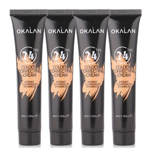 OKALAN O001 Private Label 24 Hours Colour Correcting Foundation Cream Long Lasting Natural Liquid Foundation Makeup