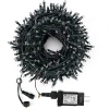 Outdoor 300 LED String Lights for Fairy Light Indoor - for Christmas Tree, Wedding, Party, Garden Decoration, Warm White