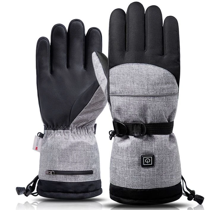 outdoor Battery Power Electric three level temperature adjustment waterproof Heated Gloves  ski gloves