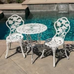 outdoor cast aluminum table and chairs