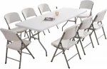 Outdoor Events Steel Frame Durable HDPE Foldable Plastic Table