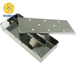 Outdoor Garden BBQ Accessories Cast Iron Stainless Steel Smoker Box For Gas Grill