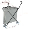 Oversized stainsteel shopping folding portable luggage trolley cart
