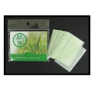 Paper soap fragrance green tea portable hand washing 40 sheets box Made in Japan