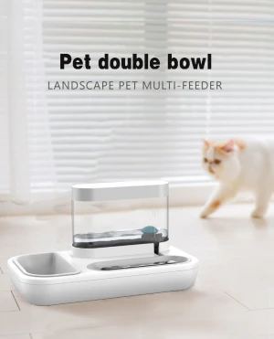 Pet water feeder cat and dog reusable portable easy cleaning feeder