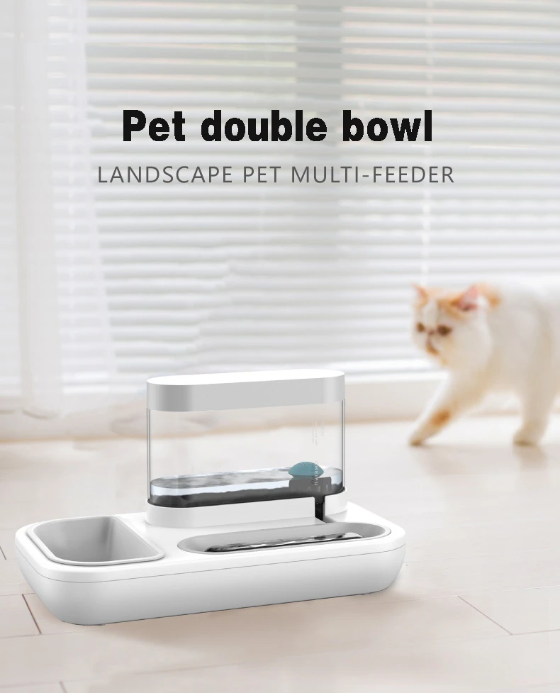 Pet water feeder cat and dog reusable portable easy cleaning feeder
