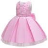 pink New girl dress skirt European and American high-end princess skirt birthday solid-colored pomskirt baby evening dress