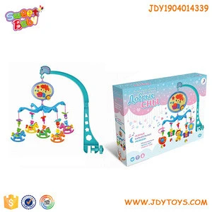 Plastic bed bell play set Russian electric music mobile toys for baby