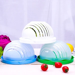 Plastic salad slicer kitchen tool for vegetable and fruit