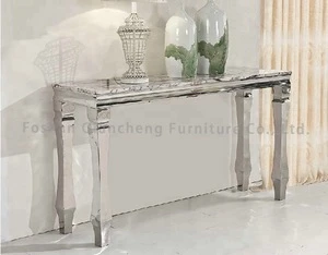 Popular metal table base marble top sideboard