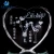 Import popular souvenir gifts heart shape crystal cube with led light from China