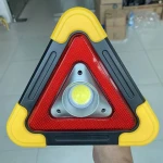 Portable LED Flood Lights Triangle Warning Light Rechargeable LED Work Light by solar and USB for Outdoor Camping Travel Car