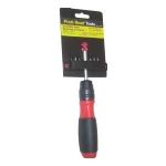 Pratt-Read 42664 Extendable Shank Ratchet Screwdriver w 6 Bits 3-6" Long Shank