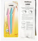 Private Label Makeup Tools brow shaper cutter facial lady's eyebrow razor single blade hair eyebrow trimmer for women