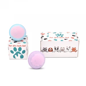 Private Label Natural Pet Bath Bombs Gift Grooming Supplies Relax For Dogs And Cats Moisturizing Rainbow Doggy Enjoy Shower Time
