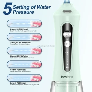 Professional 5 Modes 300ML Rechargeable Cordless Dental Irrigator Oral Water Jet Teeth Cleaner Portable Water Flosser