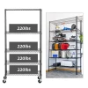 Professional 5 Tiers NSF High Quality Cheap Epoxy Coating Chrome Plated iron wire mesh kitchen rack storage+holders racks