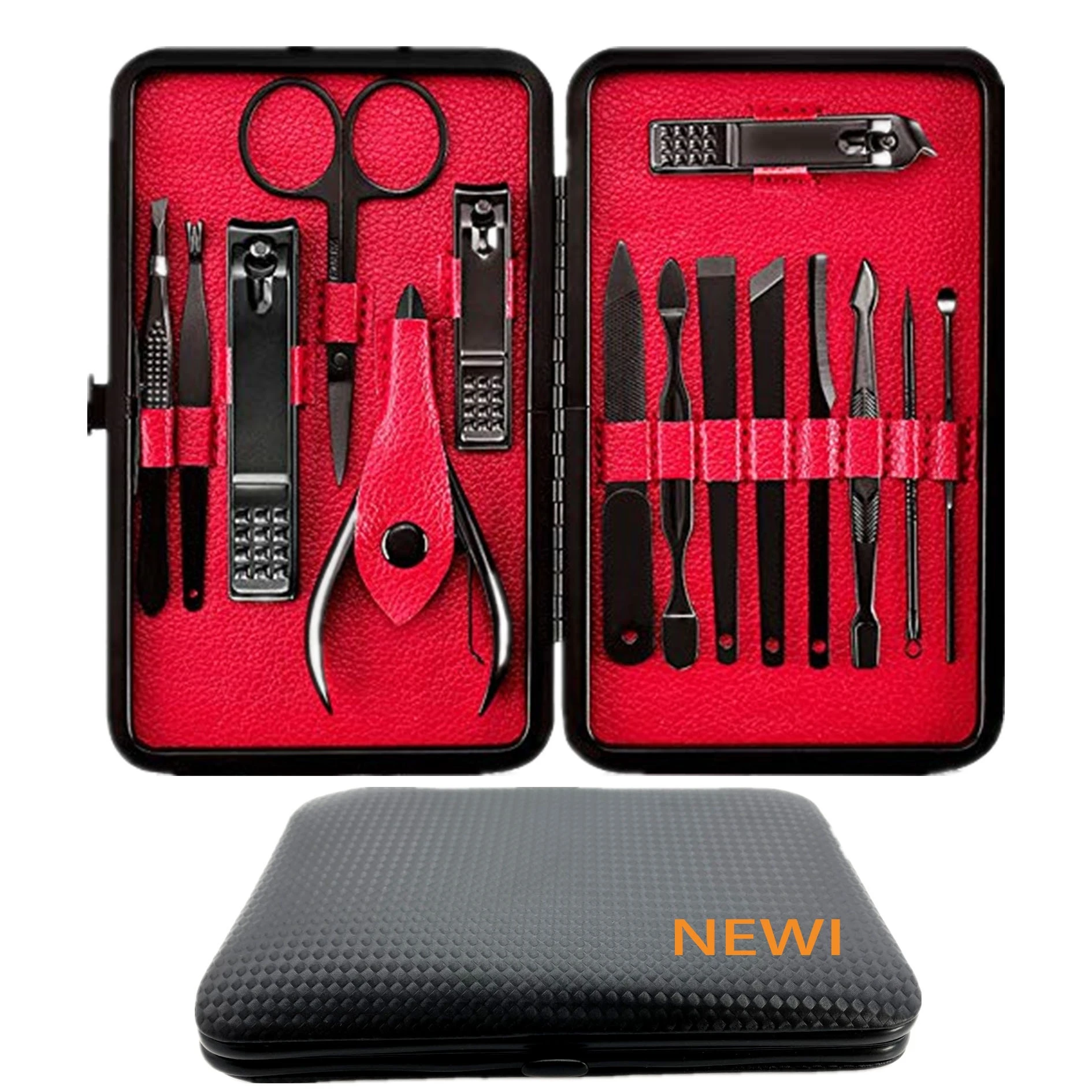 Professional Stainless Steel Nail Clipper Kit Travel & Grooming  Nail Tools Manicure & Pedicure Set of 15pcs