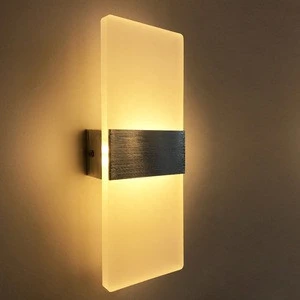 Promotional 5w decorative square shape warm white modern led wall lamp for home indoor wall mounted