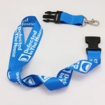 Promotional Custom Logo Neck Nylon Sublimation Heated Transfer Printing Polyester Lanyard With Id Card Holder