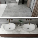 PS-2225 Foshan sanitary ware supplier bathroom vanity sinks abover counter matt Foshan sanitary ware supplier bathroom vanity si