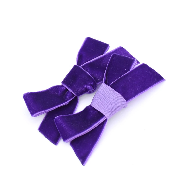Purple Fashion Handmade Bow Hair Clip Barrettes Hairpins For Girls
