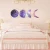 Import Purple Moon Wall Stickers Creative Kids Home Decoration Decals Self Adhesive Living Room Decorative Wall Murals from China