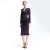 Import Purple Office Autumn Ruffled Long Sleeve Midi Pencil Skirt from USA