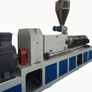 PVC plastic pipe conical twin screw extruder/double screw plastic extruder/plastic extruder