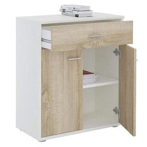PX-EL155 wholesale chest of drawers sideboard cabinet in white / Sonoma oak sideboard highboard with drawer and 2 door