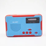 RD-666T Hand-cranked power generation card solar lighting flashlight mobile phone emergency charging treasure portable radio