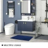 Ready Stock 100% Polyester Material Blue Color Chenille Bathroom Mat