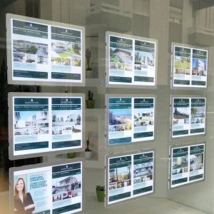 real estate agent advertising illuminated a1 a2 a3 a4 pvc menu board photo paper two pockets folder