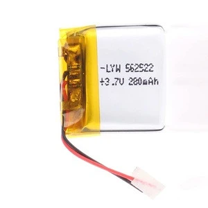 rechargeable 3.7V 280mah 562522 battery, battery lithium polymer