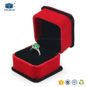 Red velvet jewelry box packaging sets ring box custom ring jewelry box luxury for necklace bracelet jewelry