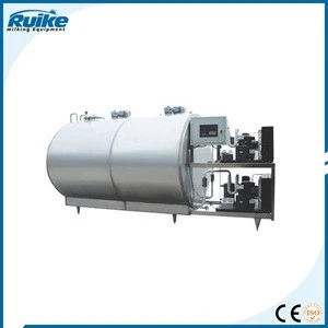 refrigerated stainless steel 304 horizontal milk cooling milk receiving milk storage insulation cooler tank.