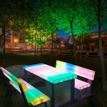 remote control led garden chair with glowing light